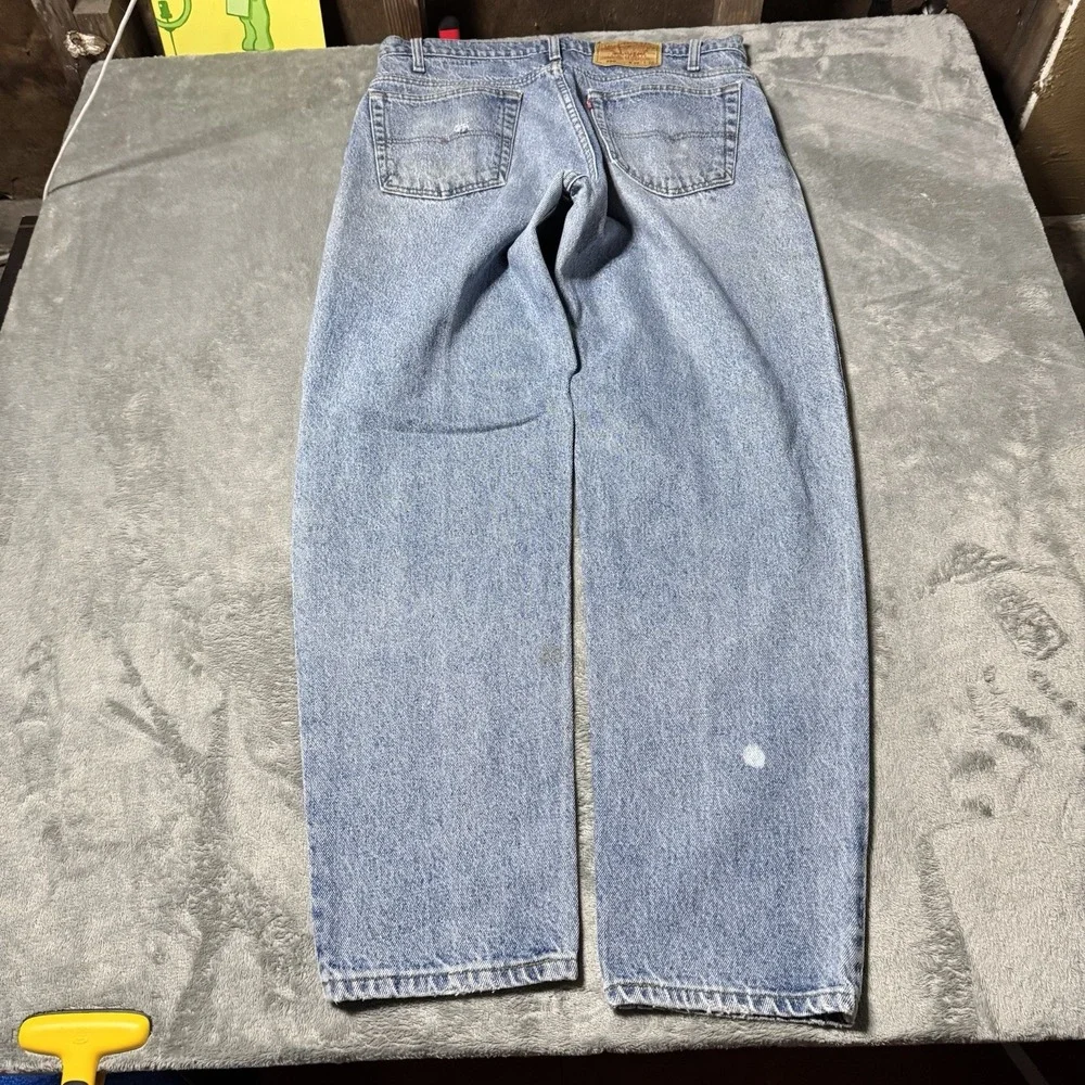 Vintage 90s Levi's 550 Relaxed Fit‎ Jeans, Light Mud Wash Denim 36x30 (33x29.5)
